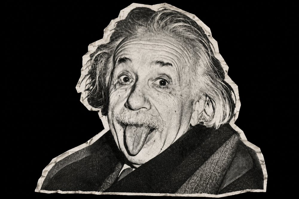 Albert Einstein — espécimen halftone